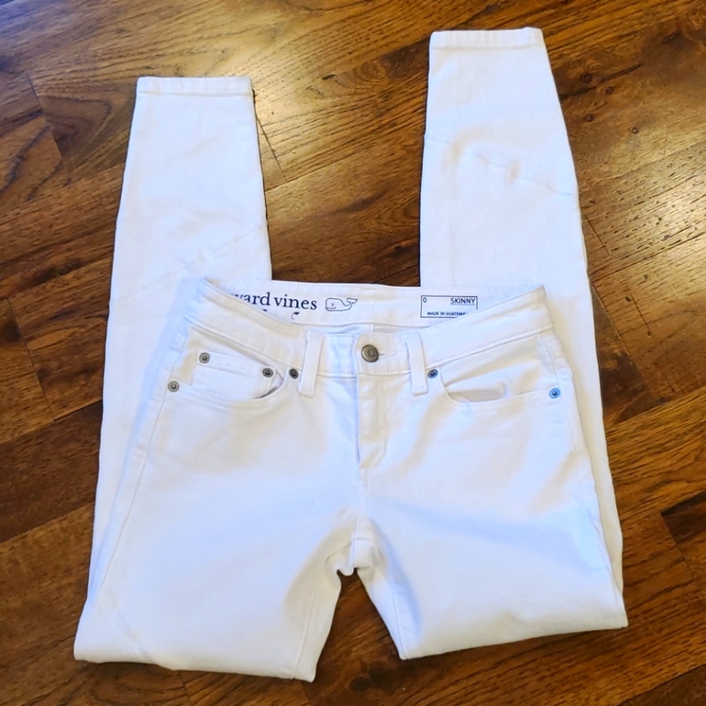 Vineyard Vines womens white skinny jeans size 0
